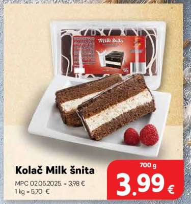 Kolač Milk šnita