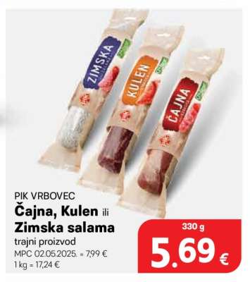Čajna, Kulen ili Zimska salama