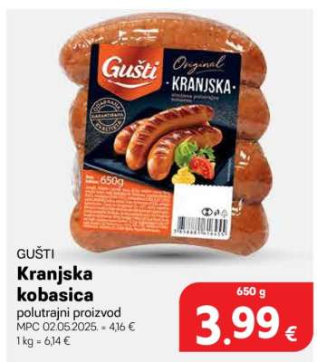 GUŠTI Kranjska kobasica