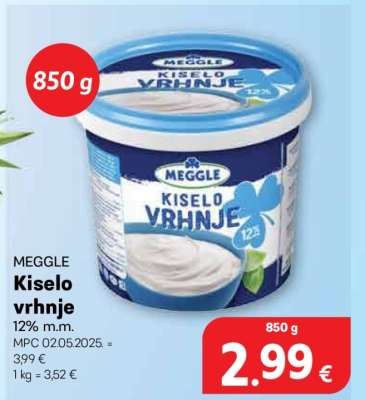 MEGGLE Kiselo vrhnje