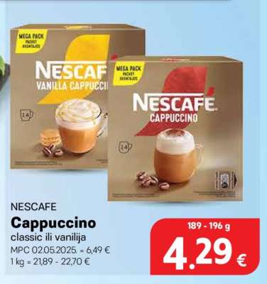NESCAFE Cappuccino classic ili vanilija