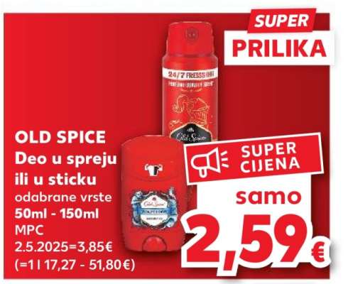 OLD SPICE Deo u spreju ili u sticku