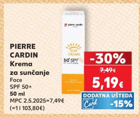 PIERRE CARDIN Krema za sunčanje Face SPF 50+ 50 ml
