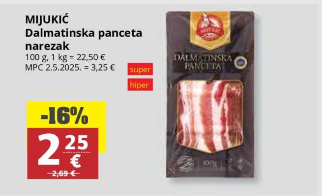 MIJUKIĆ Dalmatinska panceta narezak