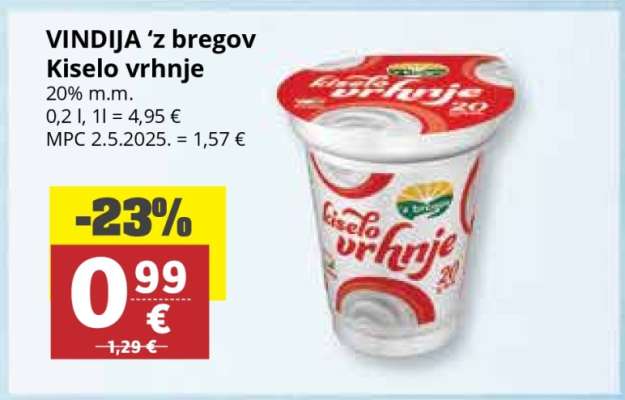 VINDIJA ‘z bregov Kiselo vrhnje