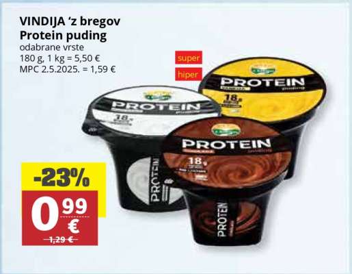 VINDIJA 'z bregov Protein puding