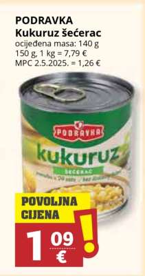 PODRAVKA KUKURUZ ŠEĆERAC