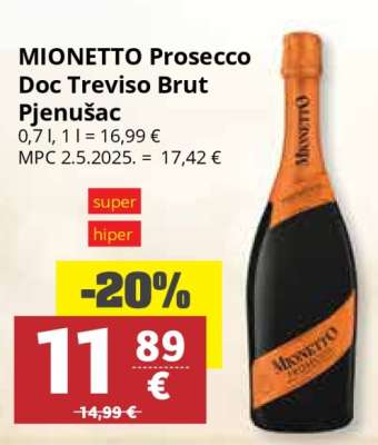 MIONETTO Prosecco Doc Treviso Brut