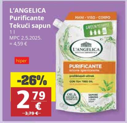 L’ANGELICA Purificante Tekutý sapun
