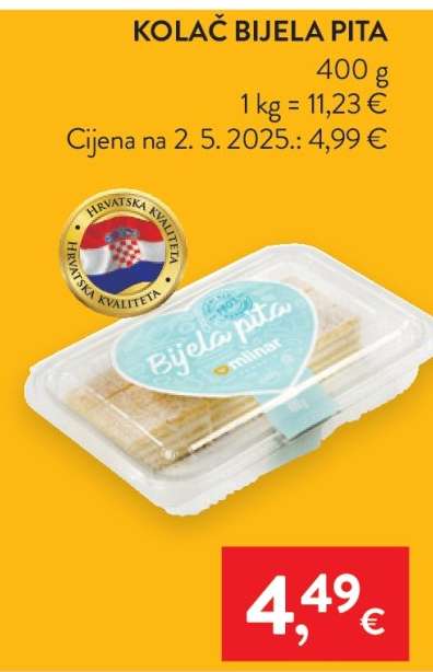 KOLAČ BIJELA PITA