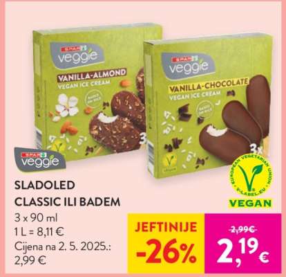 SLADOLED classic ili badem