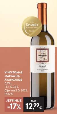 Vino Tomaz Malvazija Avangarde