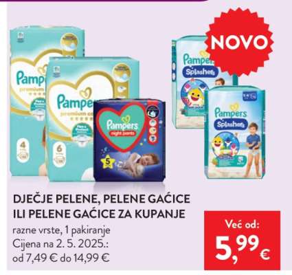 Dječje pelene, pelene gaćice ili pelene gaćice za kupanje