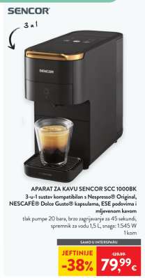 APARAT ZA KAVU SENCOR SCC 1000BK