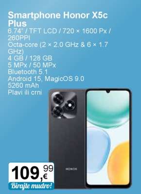 Smartphone Honor X5c Plus