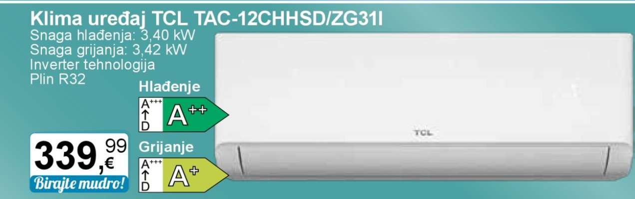 Klima uređaj TCL TAC-12CHHSD/ZG31I