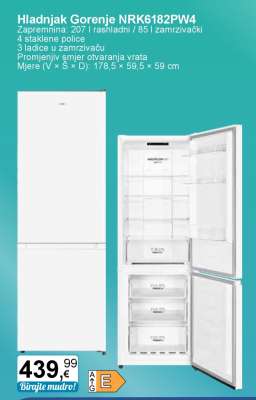 Hladnjak Gorenje NRK6182PW4