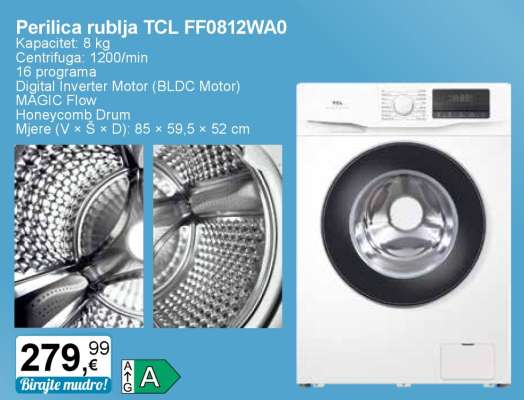 Perilica rublja TCL FF0812WA0