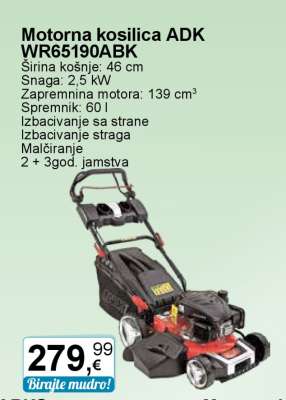 Motorna kosilica ADK WR65190ABK