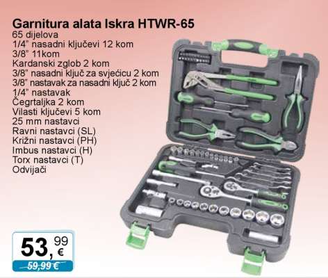 Garnitura alata Iskra HTWR-65