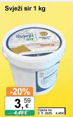 Svježi sir 1 kg