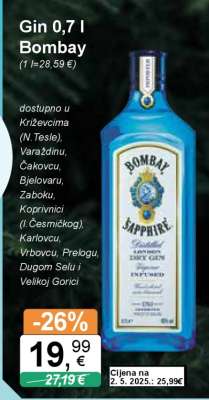 Gin 0,7 l Bombay