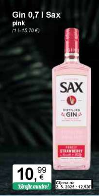 Gin 0,7 l Sax pink