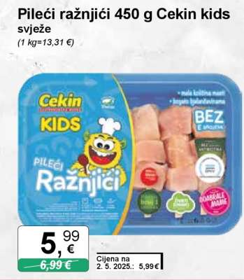 Pileći ražnjići 450 g Cekin kids svježe