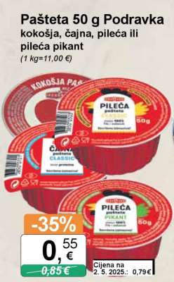 Pašteta 50 g Podravka