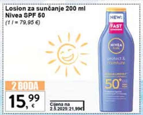 Losion za sunčanje 200 ml Nivea SPF 50