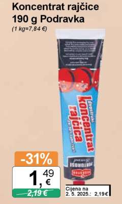 Koncentrat rajčice 190 g Podravka