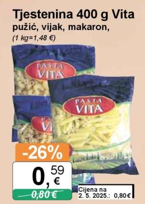 Tjestenina 400 g Vita