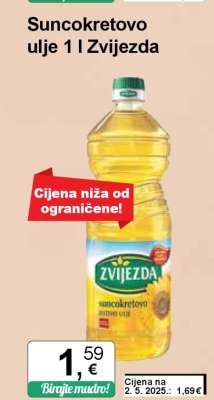 Suncokretovo ulje, 1 L Zvijezda