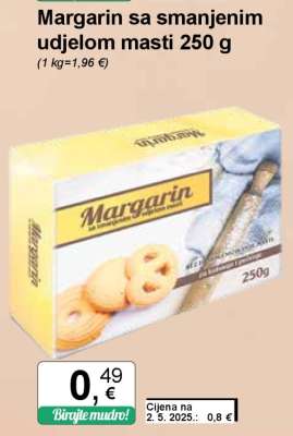 Margarin sa smanjenim udjelom masti 250 g