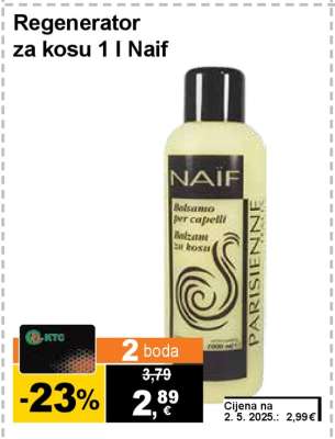 Regenerator za kosu 1 l Naif
