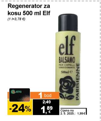 Regenerator za kosu 500 ml Elf
