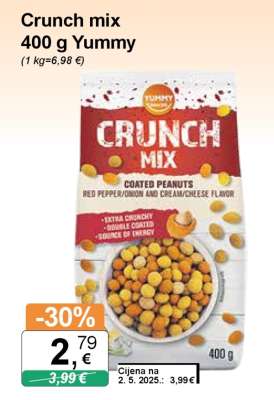 Crunch mix 400 g Yummy