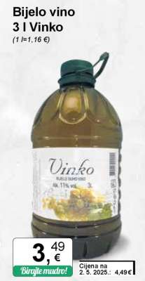 Bijelo vino 3 l Vinko