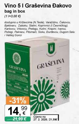 Vino 5 l Graševina Đakovo