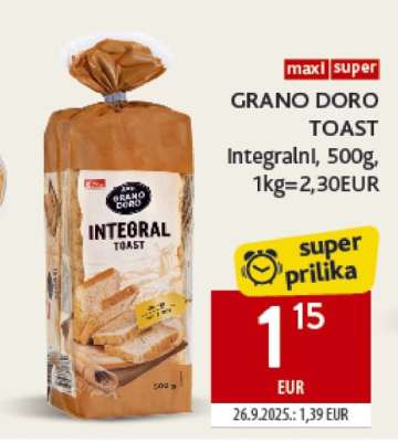 GRANO DORO TOAST