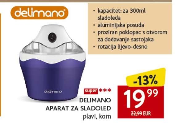 DELIMANO APARAT ZA SLADOLED