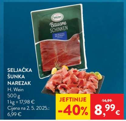 Seljačka šunka narezak