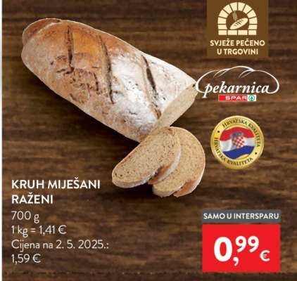 KRUH MIJEŠANI RAŽENI