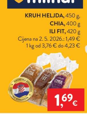 Kruh Heljda, Chia ili Fit