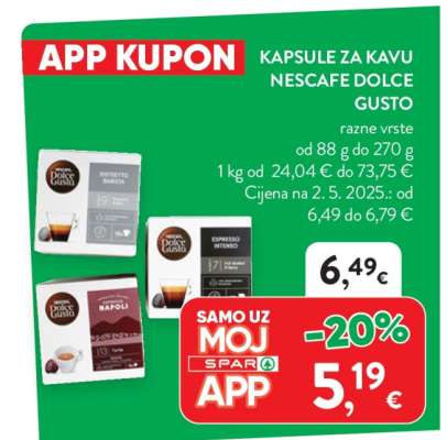 Kapsule za kavu Nescafé Dolce Gusto