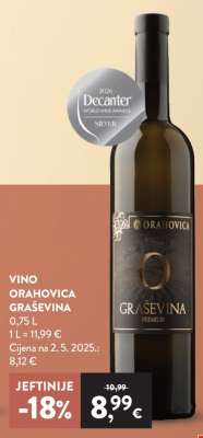 Vino Orahovica Graševina