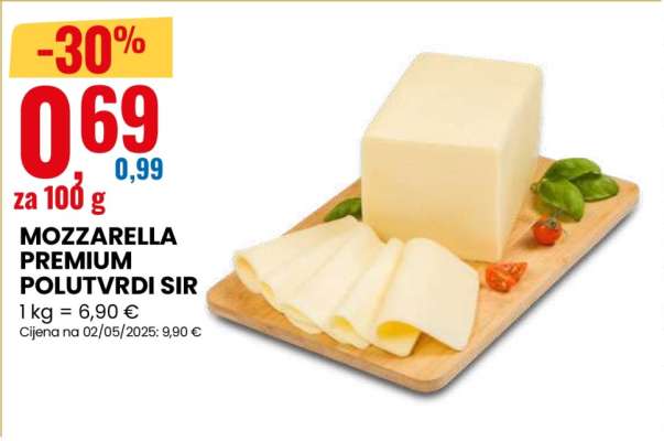 MOZZARELLA PREMIUM POLUTVRDI SIR