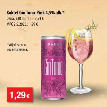 Koktel Gin Tonic Pink 4,5% alk.