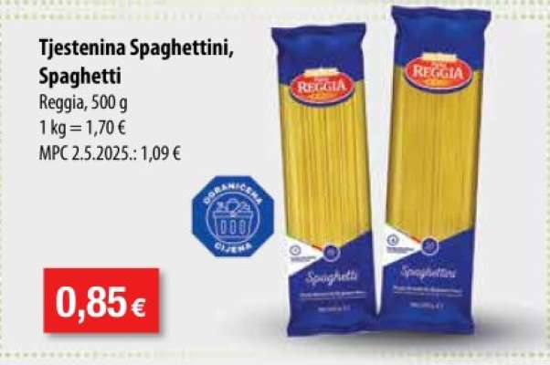 Tjestenina Spaghettini, Spaghetti