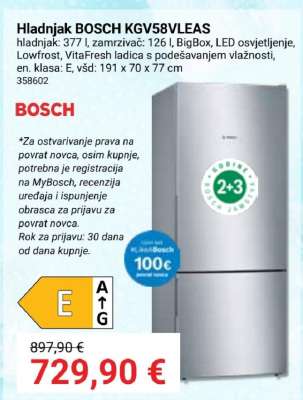 Hladnjak BOSCH KGV58VLEAS